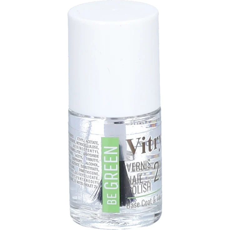 Vitry Be Green 2-in-1 Base & Top Coat, veganer Nagellack für brilliante und geschützte Nägel, 10 ml