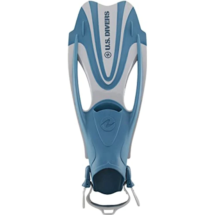 US Divers, Schnorchelset Cozumel für Erwachsene, Maske, Schnorchel und Flossen Grey Navy Blue, L – Bild 5