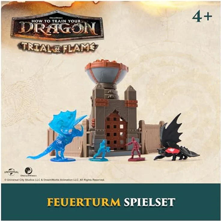 DreamWorks Dragons, Drachenzähmen leicht gemacht - Trial of Flame, Drachen-Arena Spielset mit Feuerturm, 2 Drachen- und 2 Wikingerfiguren, Rollenspiel für Kinder ab 4 Jahren – Bild 2