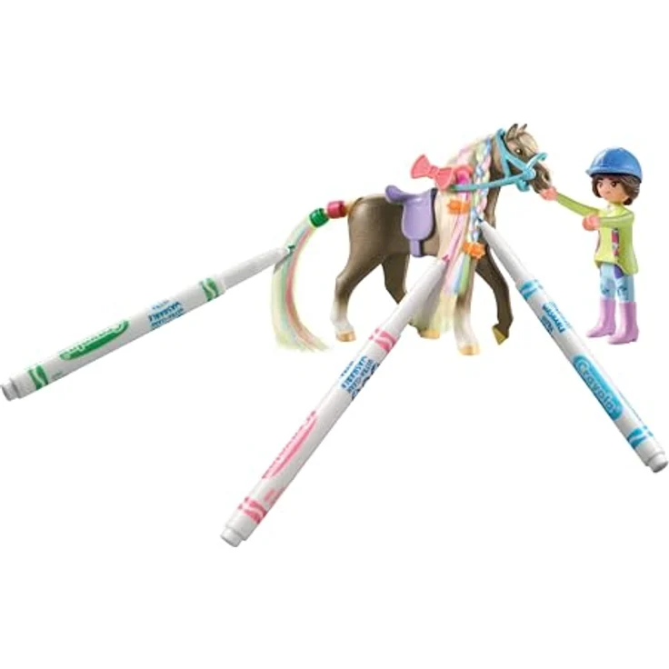 Playmobil® Konstruktions-Spielset Kreativset mit Pferd und Stiften (71640), Horses of Waterfall, (19 St), Made in Europe - Preisvergleich – Bild 6