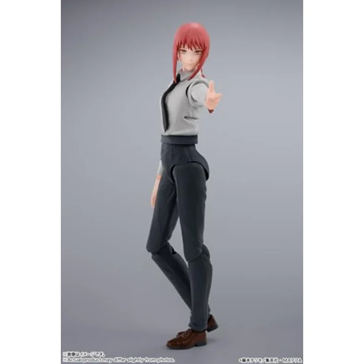 Tamashii Nation Chainsaw Man S.H. Figuarts Actionfigur Makima, 14 cm mit flexiblem Stoffmantel und wechselbaren Gesichtsteilen – Bild 5