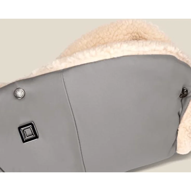 MOON Handmuff Onyx, Handwärmer mit Teddyfell-Innenfutter und stylischem Design – Bild 3