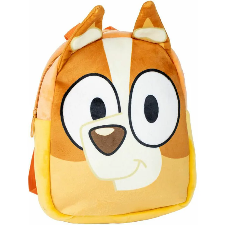 Cerda Bluey Plüschtier Rucksack 22cm, Weicher Kindergartenrucksack mit verstellbaren Schultergurten und geräumigem Hauptfach