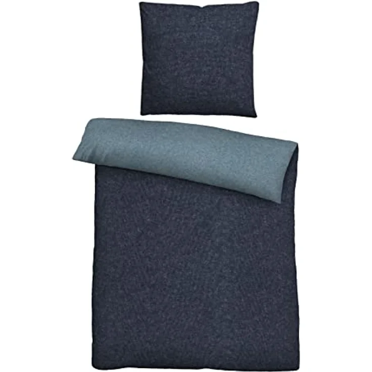 biberna 0840500 Melange-Flanell Bettwäsche – Bild 1