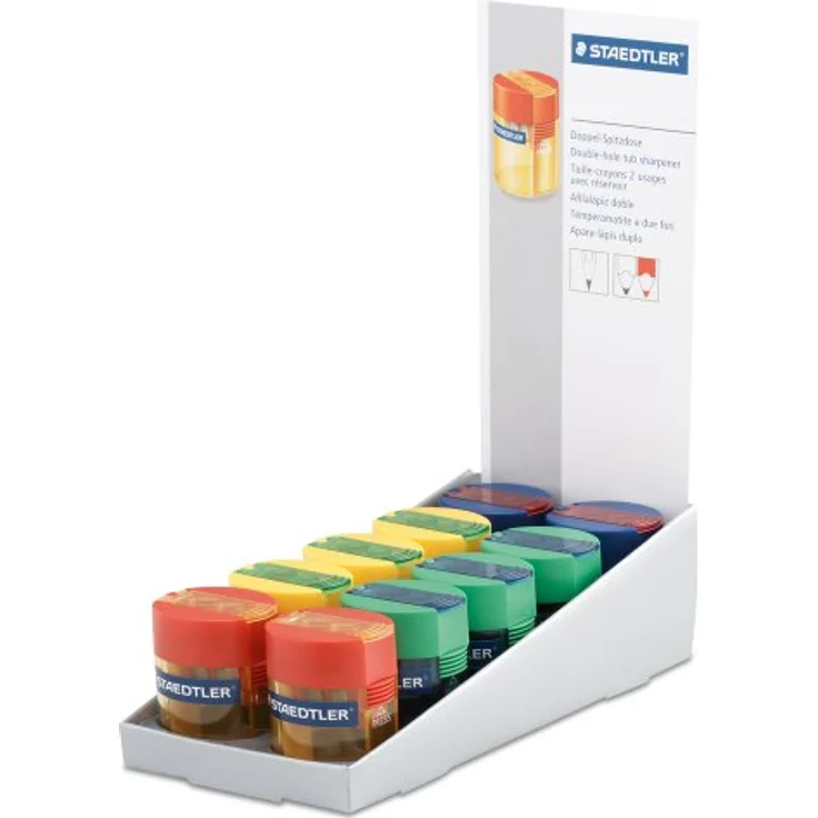 Staedtler Spitzer Bunt mit Reservoir, Kunststoff, 10 Stück, zwei Öffnungen – Bild 1