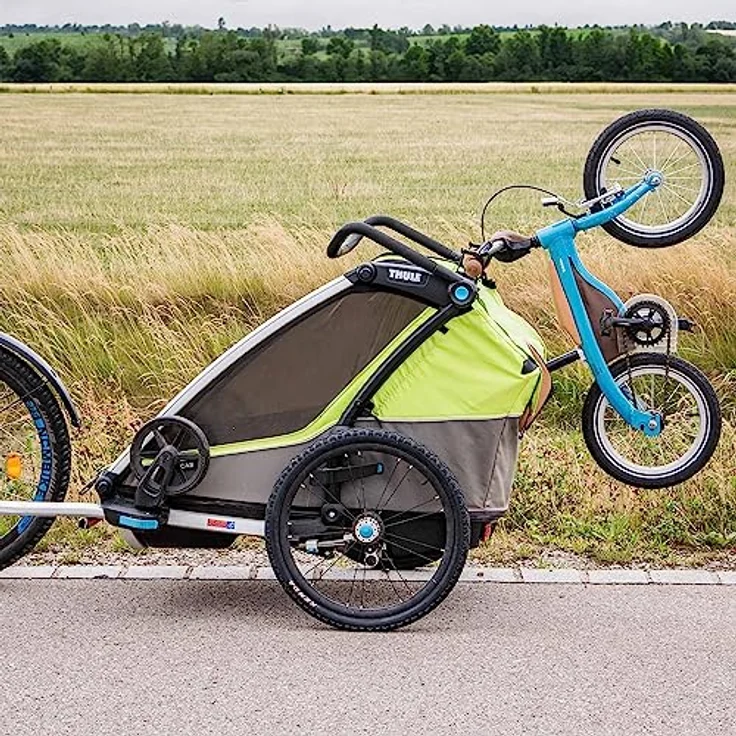 Mobilefox Universal Fahrrad Laufrad Halterung, Adapter für Thule Chariot Anhänger, Schwarz, einfache Montage für 14-16 Zoll Räder – Bild 3