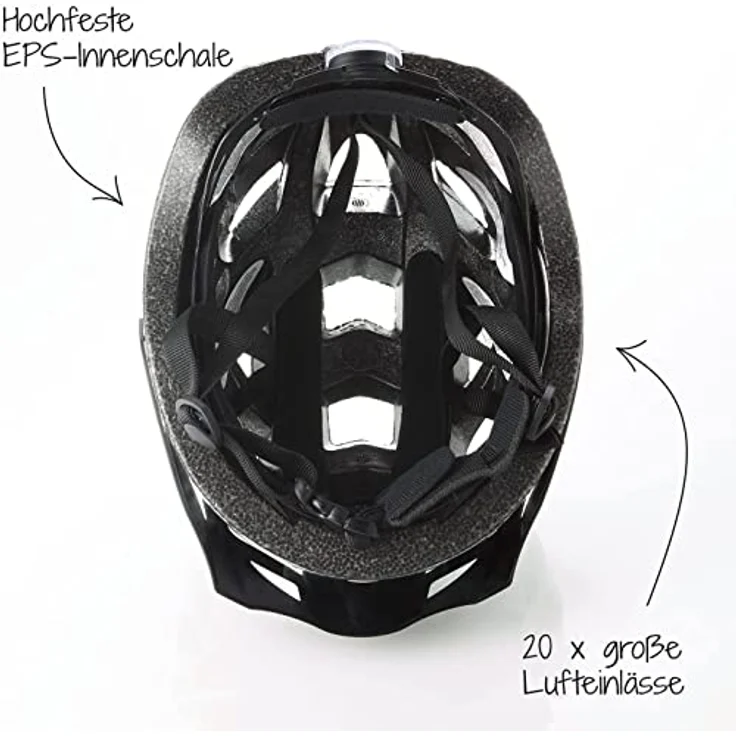 Fischer Fahrrad Urban Lano L/XL MTB-Helm Weiß Schwarz Bekleidung Größe=L – Bild 5