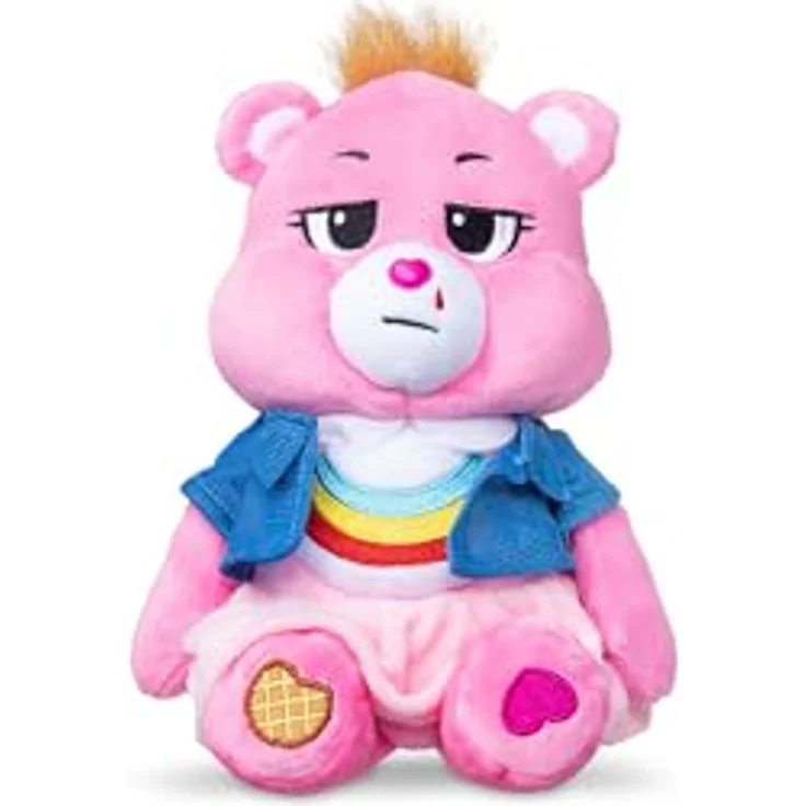 Troetelbeertjes Care Bears Plüsch Stranger Things Cheer Bear als Eleven, 22 cm Limited Edition, weiches Plüschdesign mit detailliertem Belly Badge – Bild 1