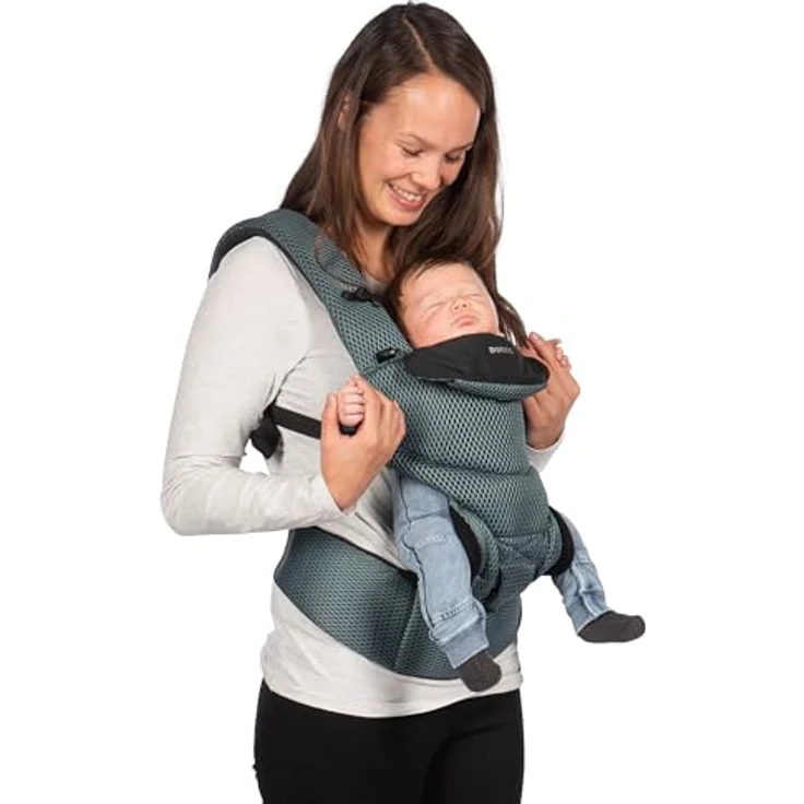 Dooky Babytrage Urban Comfort, ergonomische Trage für 3,5 bis 15 kg, faltbar, Grey Sapphire – Bild 19
