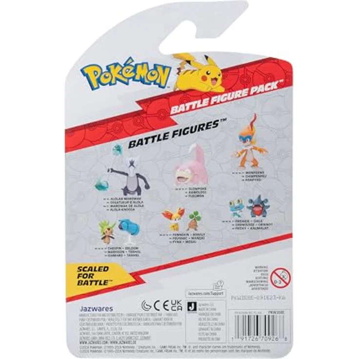 Jazwares Pokémon Battle Figuren Pack, Pikachu & Glumanda, ca. 5 cm, Sammelfiguren für Kinder ab 3 Jahren – Bild 6