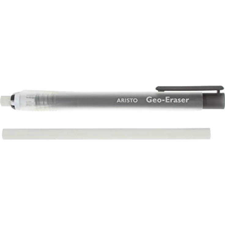 ARISTO Geo-Radierstift AR87190, mit Druckmechanik, transparent-weiß – Bild 2