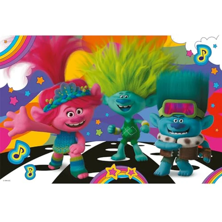 Trefl Trolls Band Together Puzzle, 100 Teile mit bunten Helden der Fernsehserie, kreative Unterhaltung für Kinder ab 5 Jahren, 410 x 275 mm – Bild 2