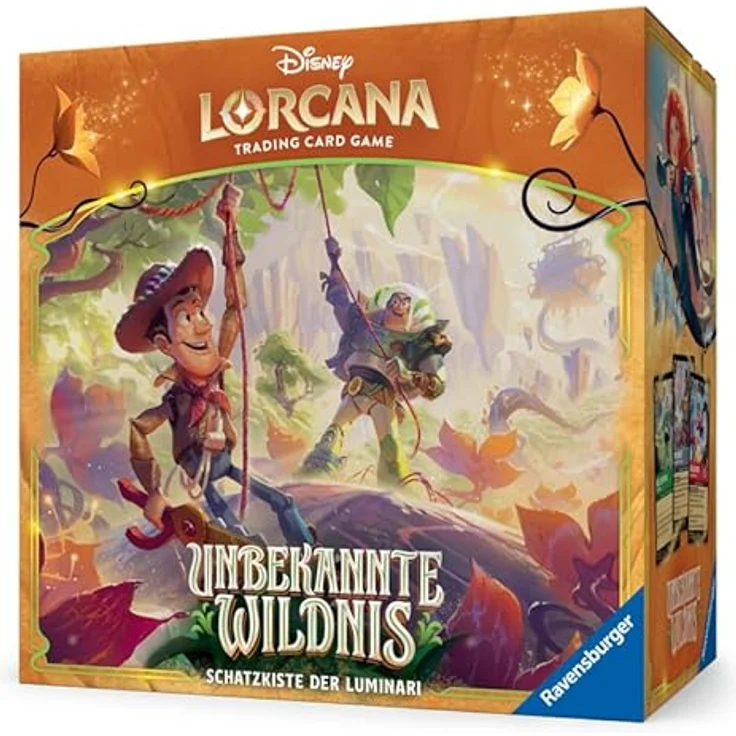 Ravensburger Disney Lorcana TCG Unbekannte Wildnis Schatzkiste der Luminari, Sammelkarten-Set mit 8 Booster-Packs und Aufbewahrungsbox – Bild 1