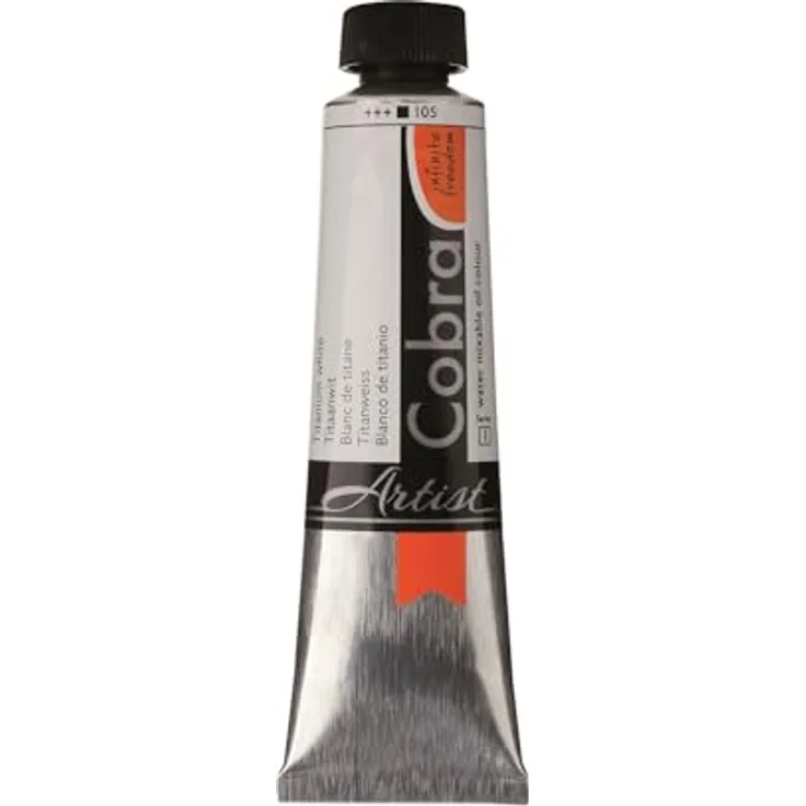 Talens Cobra Talens wassermischbare Ölfarben, 40 ml, Titanweiss 105