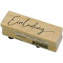 Bild für Artoz Stempel – Holzstempel – „Einladung“ – 20 x 60 mm – Motivstempel zum Kartenbasteln für Einladungen zu Hochzeit