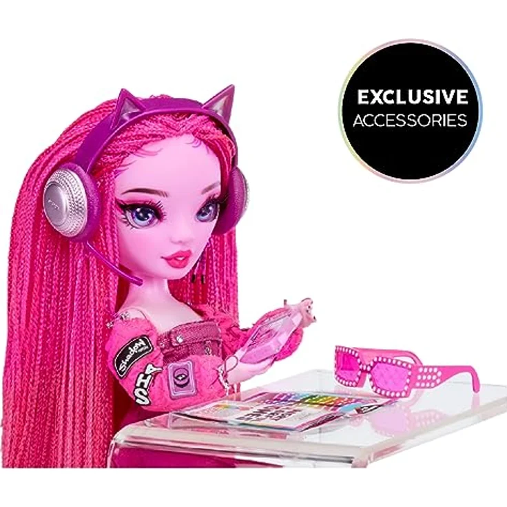 Rainbow High Shadow High Serie 3 - Pinkie James - Pinkfarbene Modepuppe - Modisches Outfit und mehr als 10 Bunte Spielaccessoires - Ideal für Kinder von 4-12 Jahren und Sammler – Bild 4
