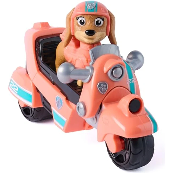 Paw Patrol PAW Basic Vehicle Liberty, Spielzeugfahrzeug-Set mit Rettungsmotorrad und Welpenfigur, fördert fantasievolles Rollenspiel, geeignet ab 3 Jahren – Bild 2