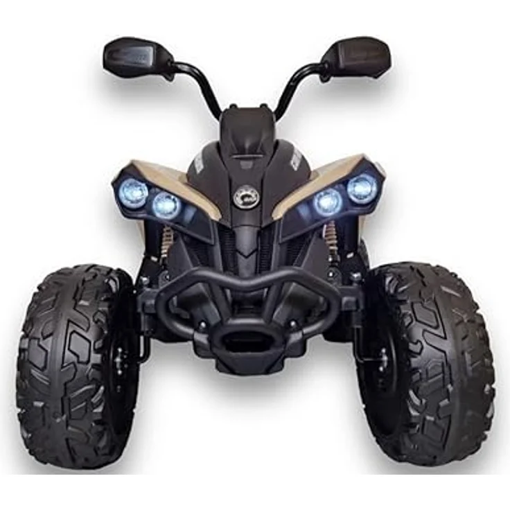 FINOOS Kinder-Elektroquad 24V, Can-am Renegade Kinder-Elektroauto 24V mit LED-Leuchten, 4 x 200W-Motoren, 24V Batterie 7Ah (Khaki) – Bild 2