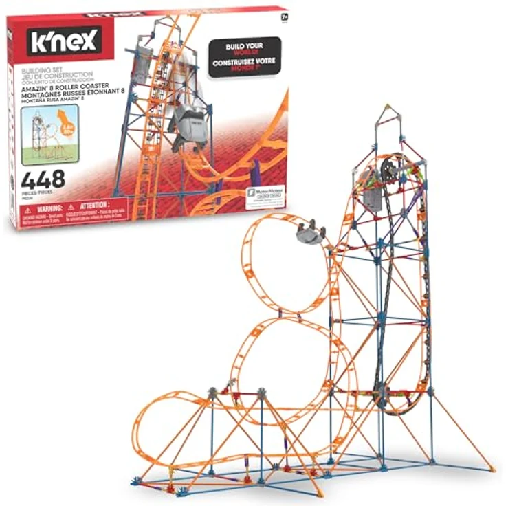 K'NEX 80216 Amazin' 8 Coaster , Colourful Construction Set for Boys and Girls, 448 Piece Kids Building Set for Children Aged 7 Years and Older – Bild 2