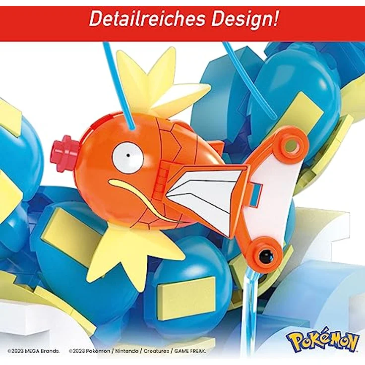 MEGA POKÉMON Karpador Evolutionsset - 411-teiliges Bauset mit Garados und Wasserlandschaft für dynamische Ausstellmöglichkeiten, 12 Verbindungspunkte, für Kinder ab 8 Jahren, HNT95 – Bild 4