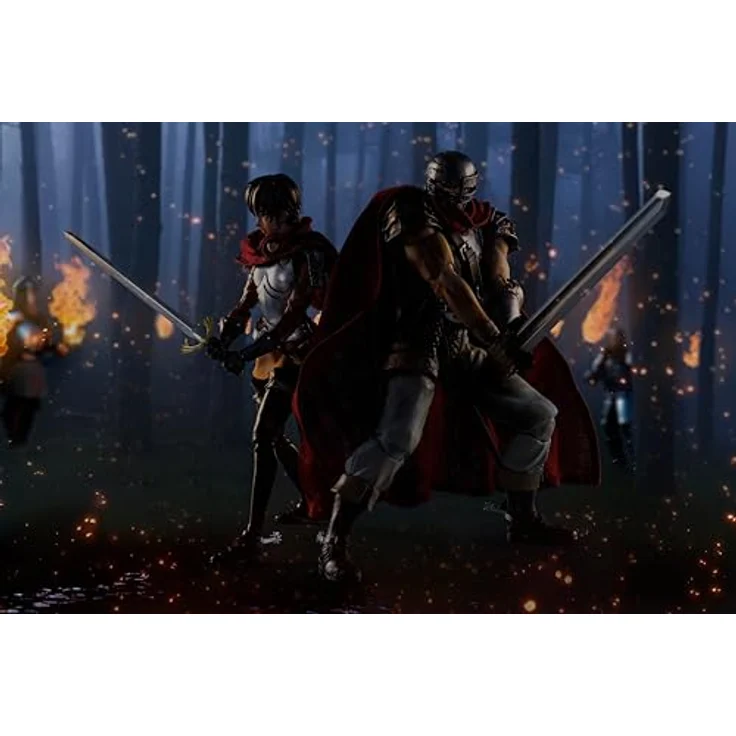 TAMASHII NATIONS Berserk - Casca (The Band of The Hawk) S.H.Figuarts Actionfigur mit austauschbaren Gesichtern und Händen, inklusive Helm und Stoffumhang – Bild 5
