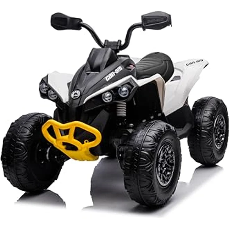 FINOOS Kinder-Elektroquad 24V, Can-am Renegade Kinder-Elektroauto 24V, LED-Leuchten, 4 x 200W-Motoren, 24V 7Ah Batterie, weiche Eva-Räder (Weiß) – Bild 1