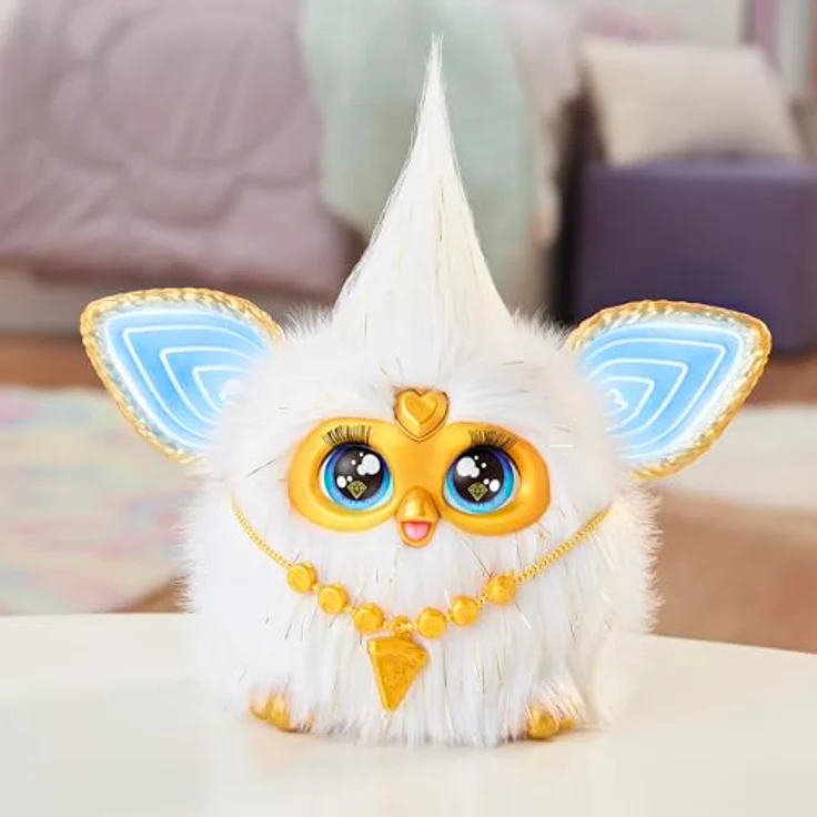 Hasbro Furby Golden Glow, sprachaktiviertes Plüschtier mit Lichtshow und über 600 Sätzen, ab 6 Jahren – Bild 3