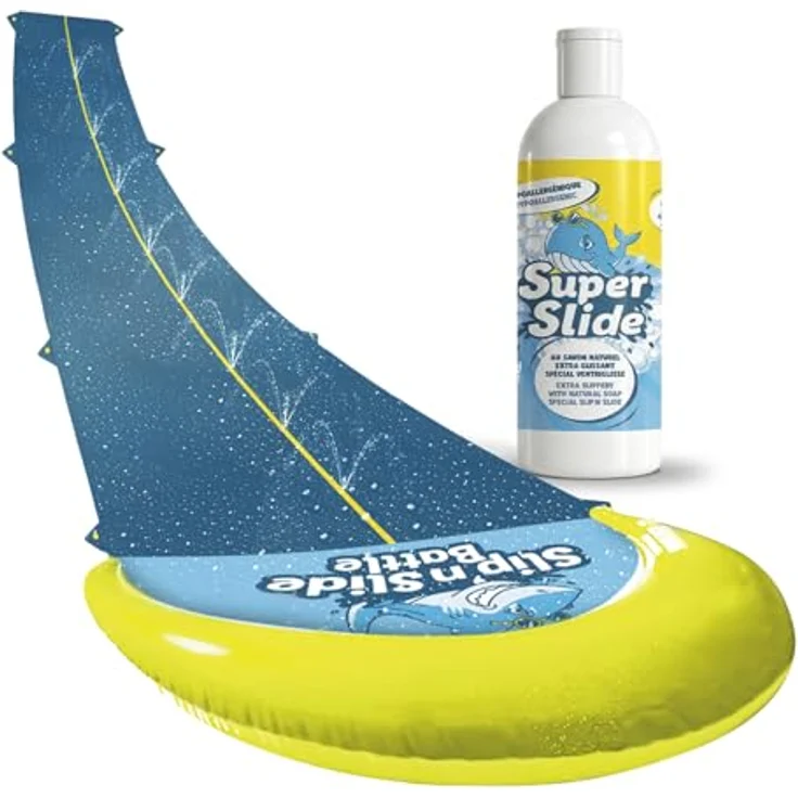Original Cup® Wasserrutschmatte VentriBattle XXL, 10 Meter Doppelbahn mit 1 Liter 100% nat. Gleitseife, robust und leicht zu installieren – Bild 1