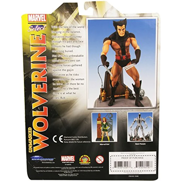 Diamond Select Marvel Select Wolverine Unmaskiert Actionfigur, 18 cm, detailreich – Bild 2