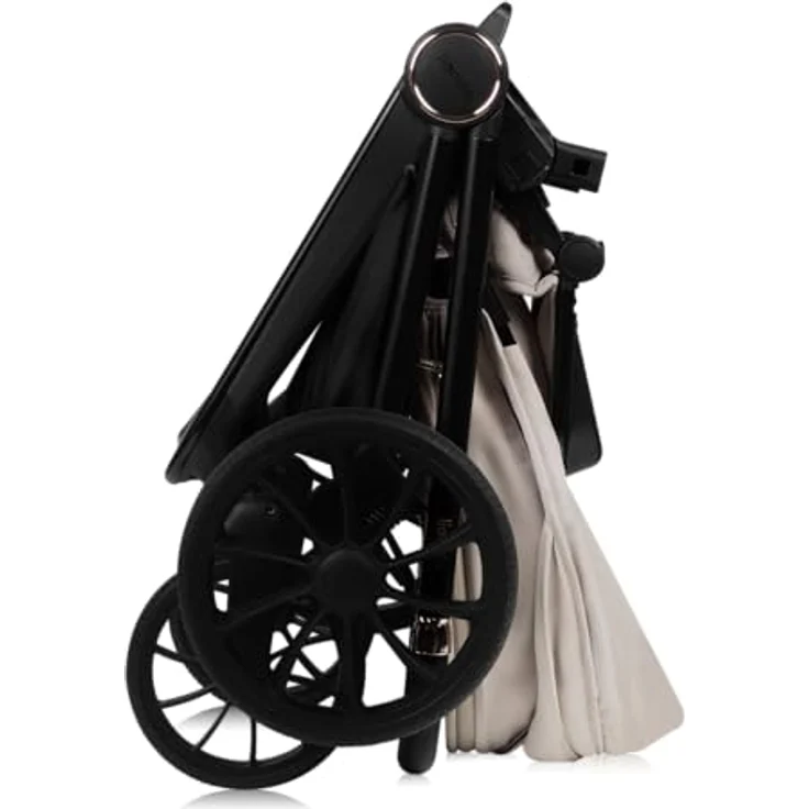 Lionelo MIKA PLUS 2-in-1 Buggy 0-48 Monate bis 22 kg AiryDots,Dämpfung, 360° drehbare PU-Räder, XXL-Verdeck, blau – Bild 2