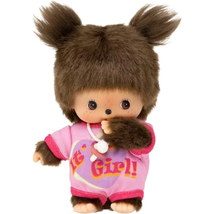 Sekiguchi Bebichhichi Mädchen Puppe, Baby mit Nuckel, 13 cm, It´s a Girl – Bild 3