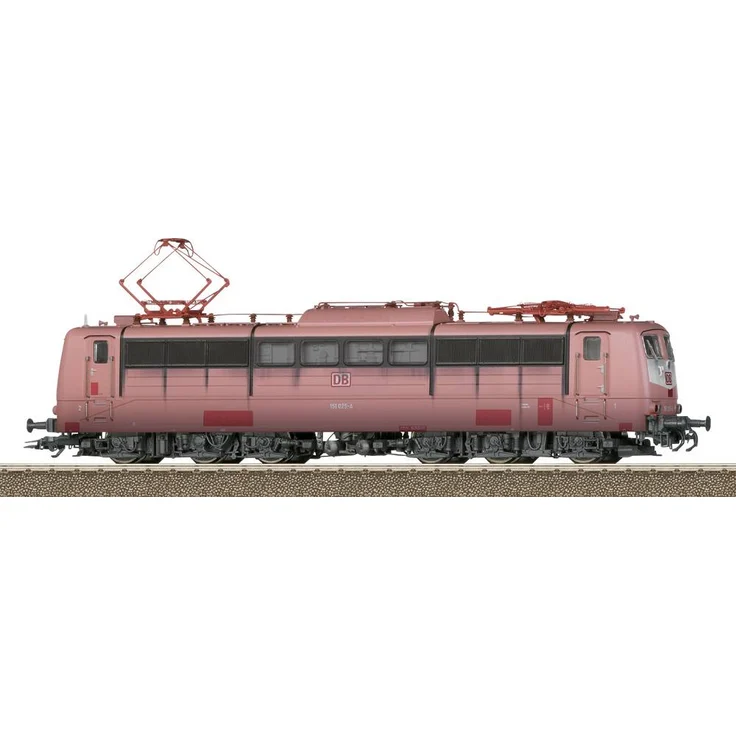 TRIX H0 T25655 H0 E-Lok BR 151 DB, Elektrolokomotive in orientrot mit Digital-Decoder und Geräuschfunktionen, 22,4 cm Länge