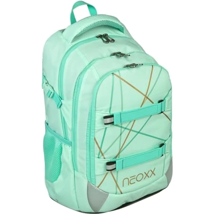 neoxx Active Pro School Backpack, Schulrucksack mit verstellbarem Tragesystem, Mint To Be, 31 x 45,5 x 21 cm – Bild 2