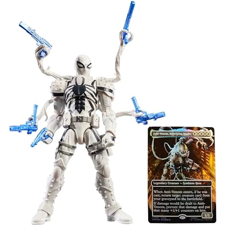 Hasbro Marvel Legends Series, Magic: The Gathering Agent Anti-Venom Action-Figur mit 14 Accessoires und exklusiver Foil Sammelkarte, 15 cm – Bild 2