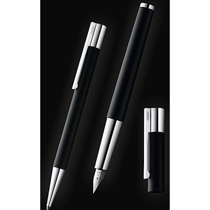 Lamy Kugelschreiber Scala, aus Edelstahl, mattschwarz, präzise technische Detaillösungen – Bild 4