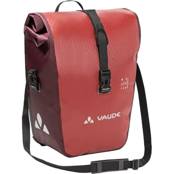 VAUDE Aqua Front (Rec), Kinderfahrradtasche mit geräumigem Hauptfach, wasserdichtem Wickelverschluss, und abnehmbarem Schultergurt