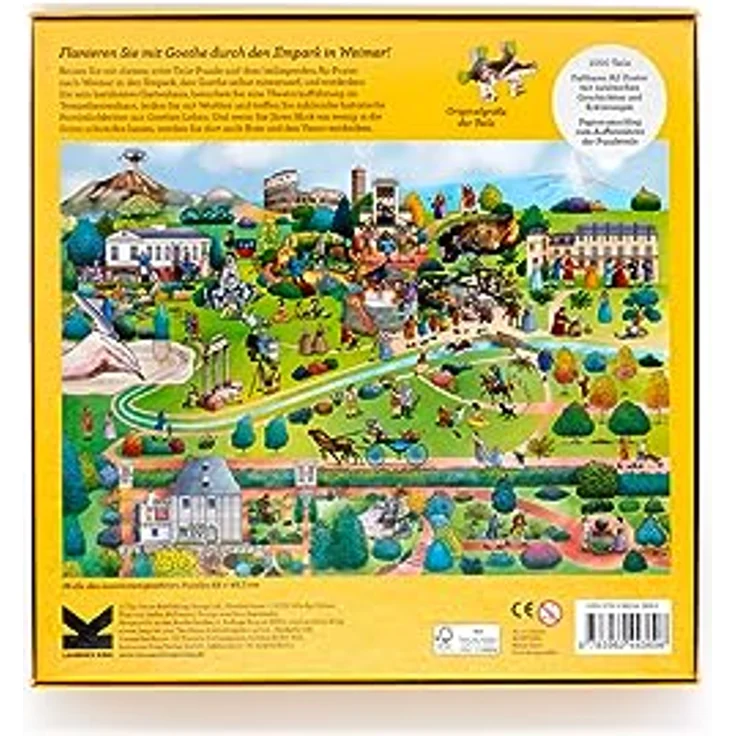 Laurence King Die Welt von Goethe 1000 Teil-Puzzle, gelb, mit A2-Poster und Fakten zum Leben Goethes – Bild 4