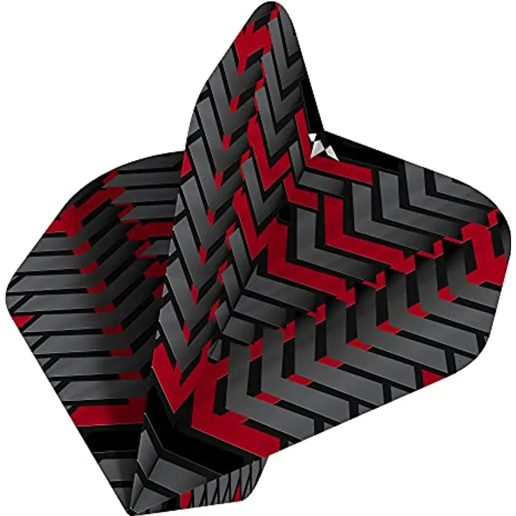 Mission Darts Unisex – Erwachsene Vex Dartflight-Set, rot, Standardform A