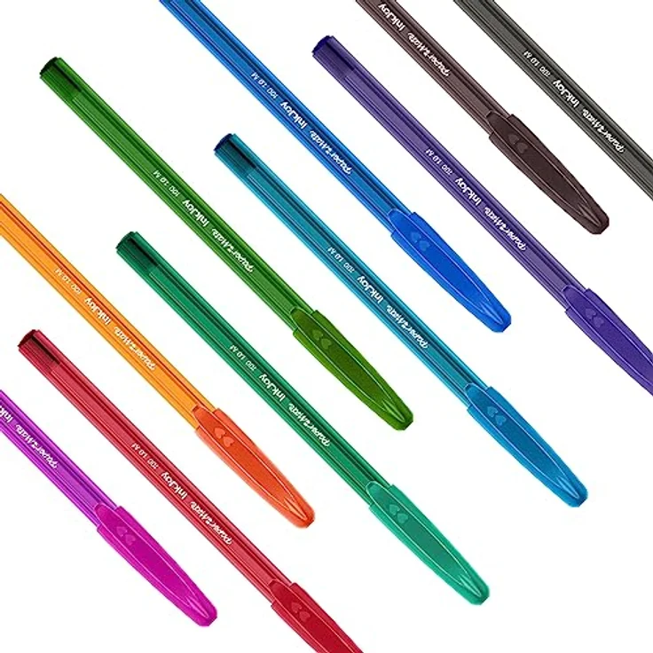 Paper Mate Inkjoy 100, Kugelschreiber mit 1 mm Tip, rot, transparentes Gehäuse, 50 Stück – Bild 6