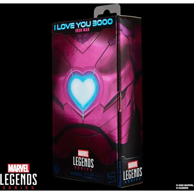 Hasbro Marvel Legends Actionfigur I Love You 3000 Iron Man, 15 cm, vollbeweglich mit 5 Accessoires, pinkes Herzdesign – Bild 9