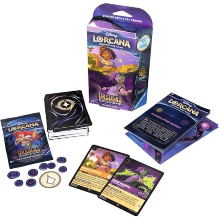 Ravensburger Spielverlag Disney Lorcana: Ursulas Rückkehr - Starter Deck Bernstein und Amethyst (Deutsch) - Enthält spielbereites Deck mit Fokus auf Bernstein- und Amethyst-Tinten – Bild 2