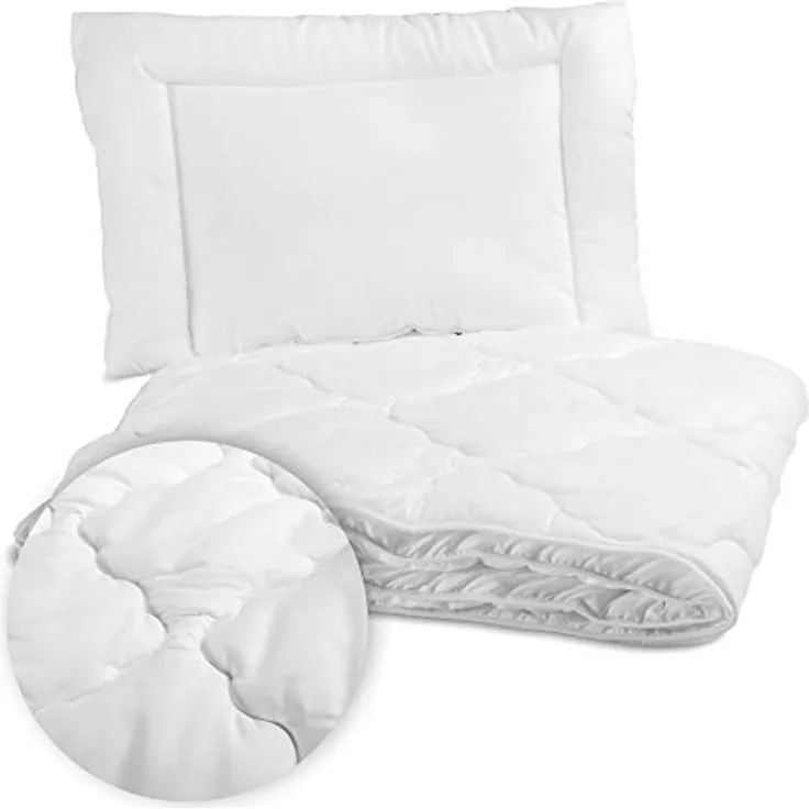 Sensillo Winter-Bettwäsche-Set für Kinderbett, 135 x 100 cm, Kissen 60 x 40 cm, antiallergische Mikrofaser, OEKO-TEX 100, waschbar