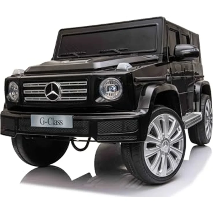RIRICAR Elektrisches Elektroauto Mercedes G500 12V, schwarz, mit 2,4 GHz Fernbedienung, USB/SD Eingang, Hinterradfederung, Lithium-Batterie und LED-Lichtern, Originale Lizenz – Bild 2