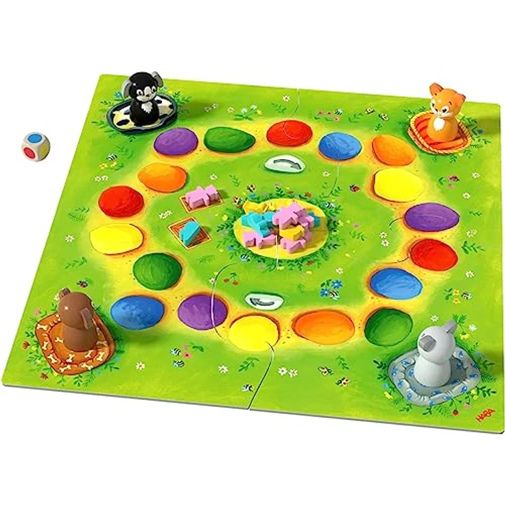 HABA Tapsi, Flo & Co, Farbwürfelspiel für Kinder ab 3 Jahren, Hunde und Katzen Theme – Bild 2