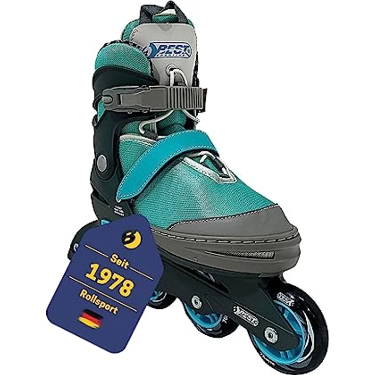 Best Sporting Inliner für Kinder 5-Fach größenverstellbar in blau I Inline Skates Kinder I robuste und hochwertige Kinder Inliner mit Bremse I Inliner Damen – Bild 1