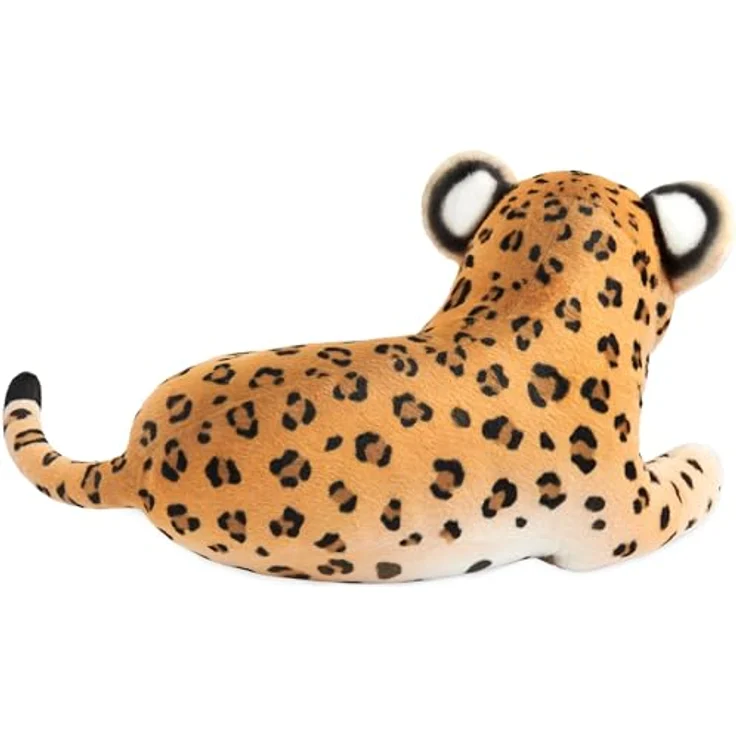 BRUBAKER Leopard Kuscheltier - 30 cm Stofftier - Liegendes Baby Plüschtier Raubkatze - Braun – Bild 3