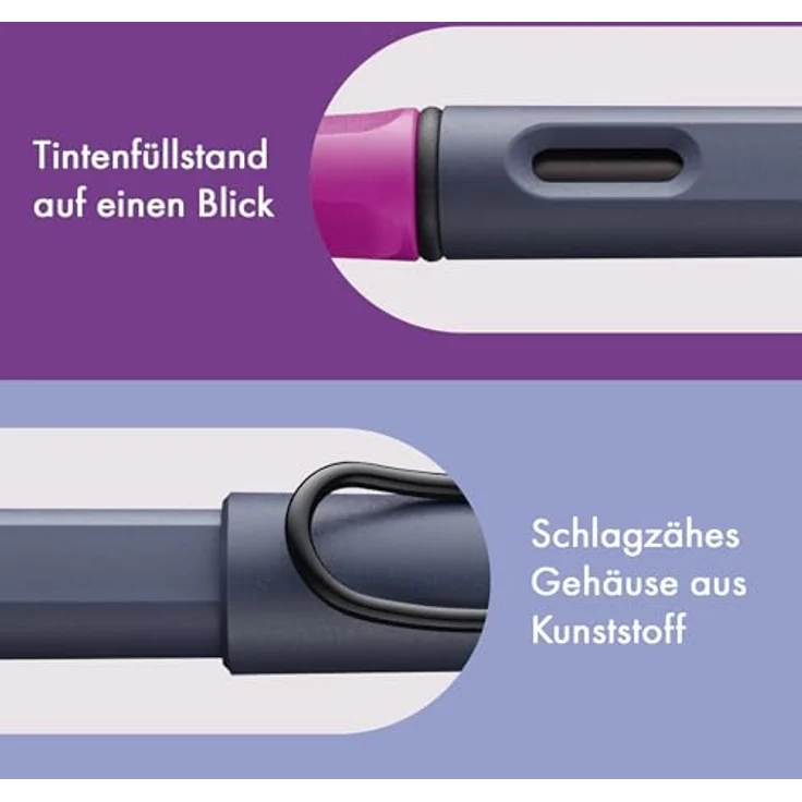 LAMY Füllfederhalter LAMY Special Edition Violet Blackberry M, ergonomisches Design mit polierter Edelstahlfeder, ASA-Kunststoff – Bild 4