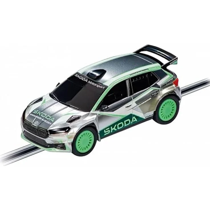Carrera Auto GO 64270 Škoda Fabia RS Rallye 2, Rennbahn Zubehör mit detaillierter Lackierung und authentischem Rallye-Design – Bild 2