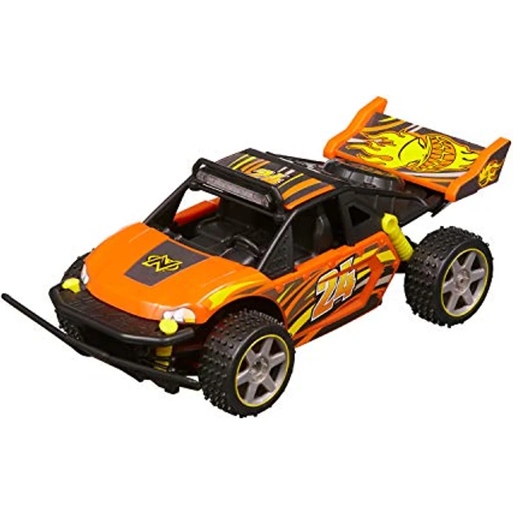 Nikko 10041 Race Buggies Hyper Blaze, ferngesteuertes RC Auto, Offroad Fahrzeug bis 7,5 km/h, Multidirektionale Fernbedienung 2,4 Ghz, für Kinder ab 6 Jahre & Erwachsene, Buggy ca. 23 cm, Orange – Bild 3
