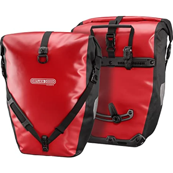 Ortlieb Erwachsene Gepäckträgertasche Back-Roller Classic QL2.1 Paar, Rot/Schwarz, 42 x 32 x 17 cm, 40 Liter, F5302 – Bild 1